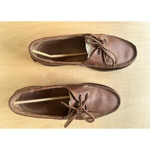 LL Bean Men's Casco Bay Boat Shoes Brown 11 1/2 EE (Wide)
